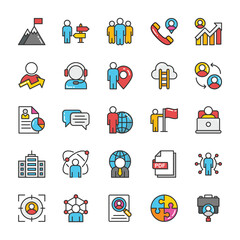 Human Resource Flat Vector Icons