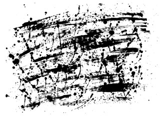 Obraz premium Distressed spray grainy overlay texture. Grunge dust messy background. Dirty powder rough empty cover template. Aged splatter crumb wall backdrop. Weathered drips aging design element.