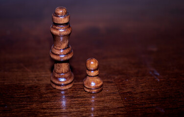 chess pieces on the board