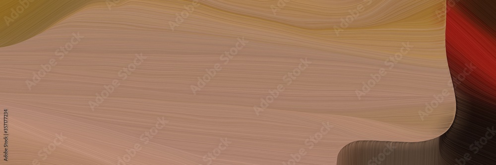 Poster abstract curved speed lines background or backdrop with rosy brown, very dark pink and dark red colo