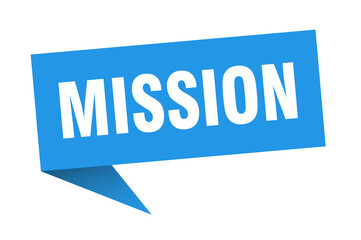 mission banner. mission speech bubble. mission sign