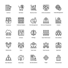 
Project Management Pack of Line Icons
