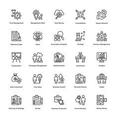 Creative Line Icons of Project Management