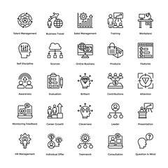 Project Management Pack of Line Icons
