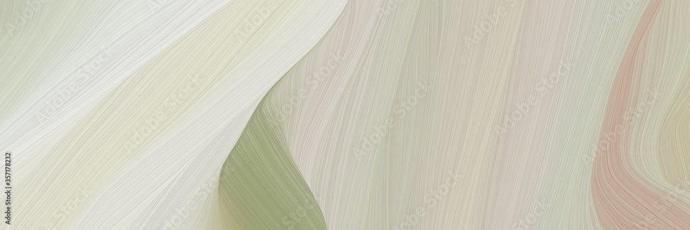 Aufkleber abstract curved speed lines background or backdrop with pastel gray, dark sea green and linen colors