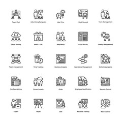 
Creative Line Icons of Project Management
