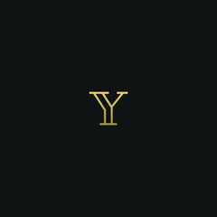 Fototapeta na wymiar Creative modern elegant trendy unique artistic Y YY initial based letter icon logo.