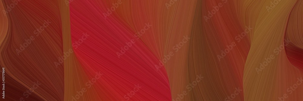 Poster very dynamic curved speed lines background or backdrop with saddle brown, firebrick and brown colors. can be used as header or banner