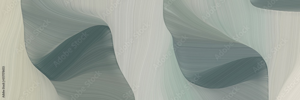Poster creative curved speed lines background or backdrop with dark gray, ash gray and dim gray colors. can be used as card background