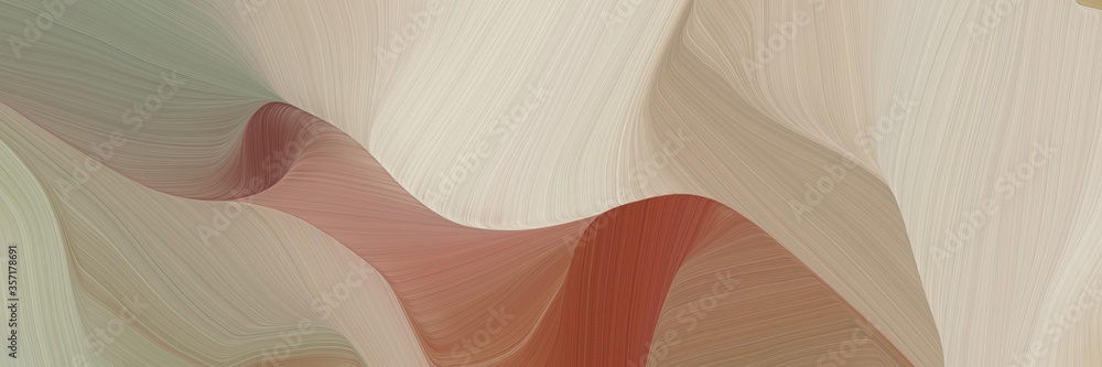 Poster creative curved speed lines background or backdrop with rosy brown, pastel gray and sienna colors. c