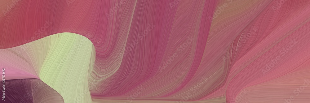 Poster chaotic curved speed lines background or backdrop with antique fuchsia, tan and old mauve colors. can be used as background graphic element