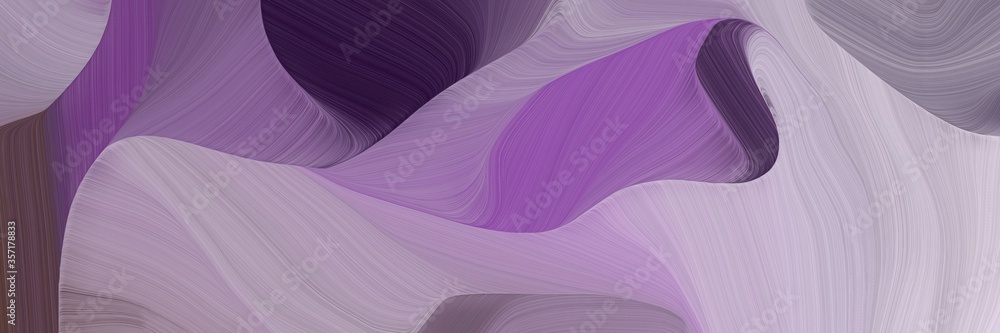 Poster artistic curved speed lines background or backdrop with pastel purple, very dark magenta and thistle