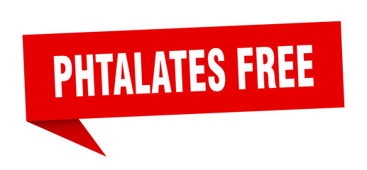 phtalates free banner. phtalates free speech bubble. phtalates free sign