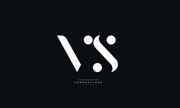 VS Letter Logo Alphabet Design Icon Vector Symbol