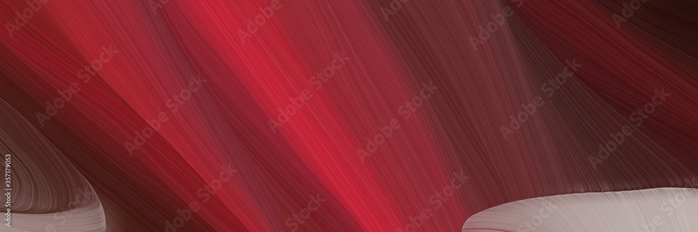 Poster abstract curved speed lines background or backdrop with old mauve, rosy brown and very dark pink col