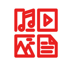 multimedia file icon