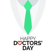 National Doctors' Day is a day celebrated to recognize the contributions of physicians to individual lives and communities. The date may vary from nation to nation, Vector illustration.