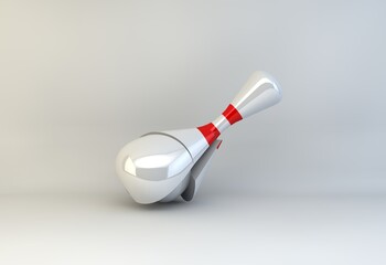 Bowling bottles 3D render sports bowing 