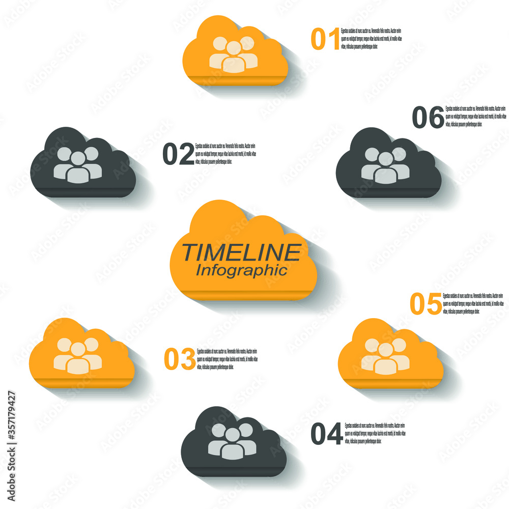 Fototapete time line to display your data . idea to display information, ranking and statistics.
