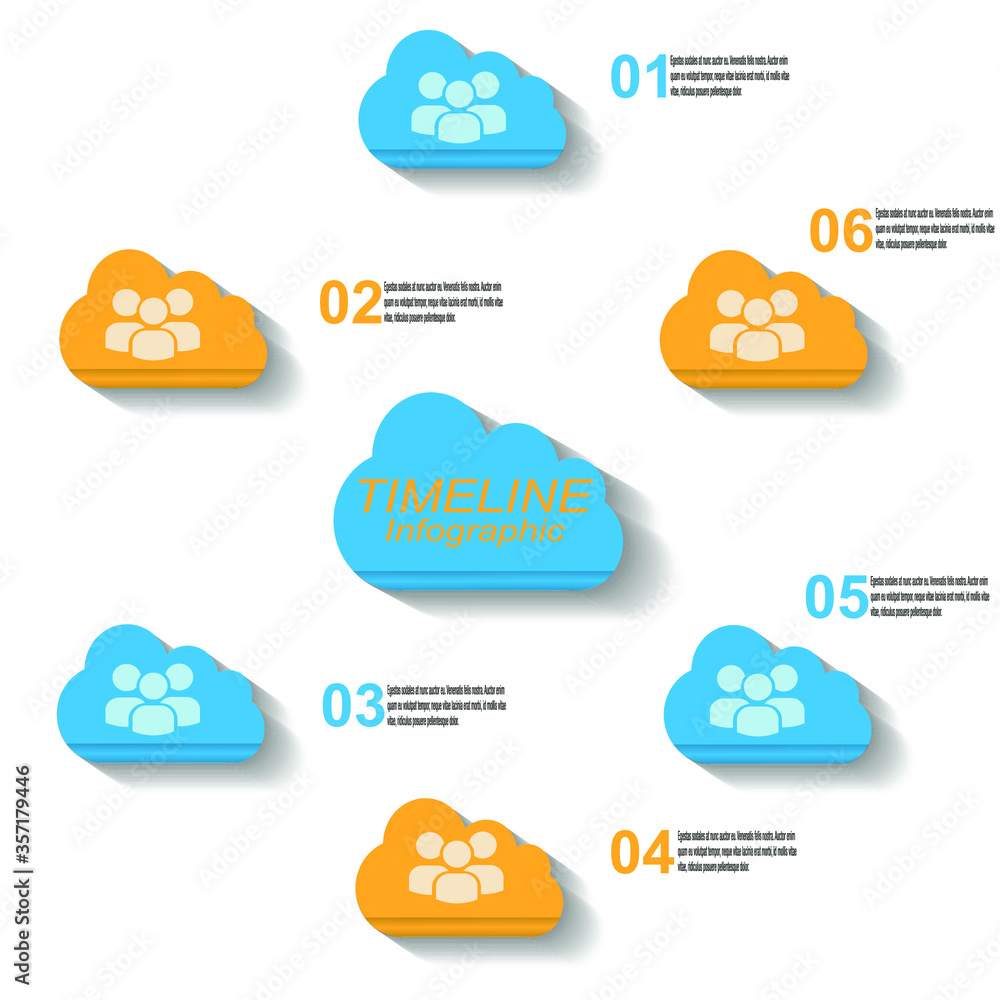 Fototapete time line to display your data . idea to display information, ranking and statistics.