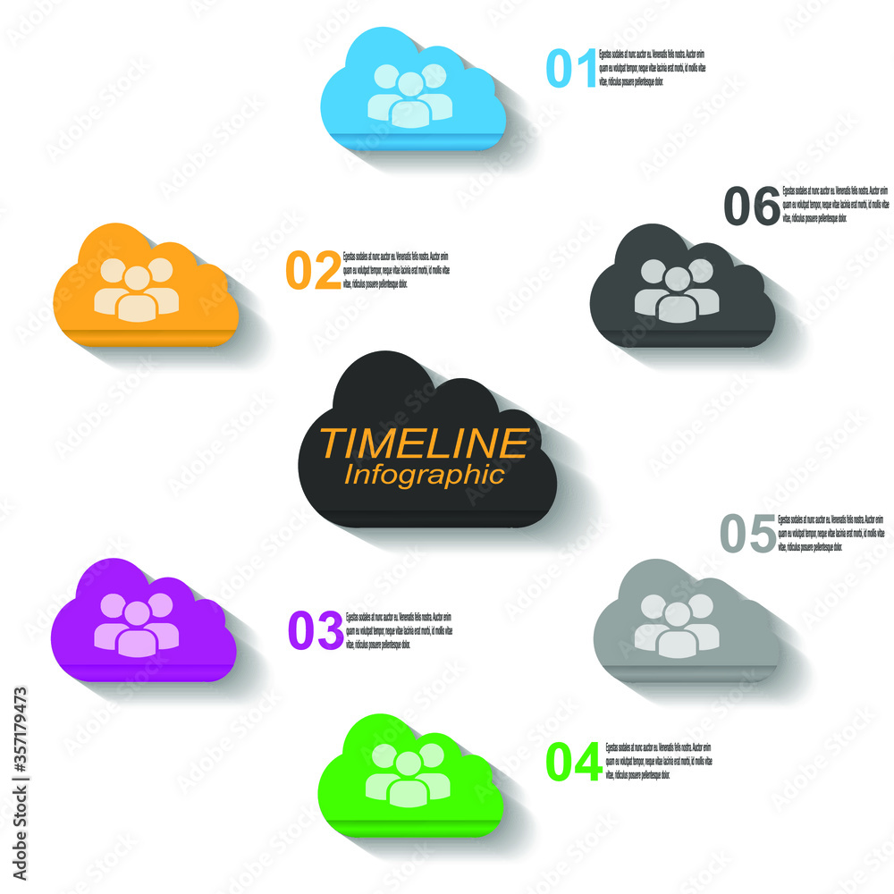 Fototapete Time line to display your data . Idea to display information, ranking and statistics. 