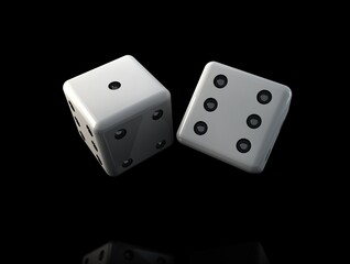 Dice 3D render Ludo gaming dice monopoly dice casino dice 