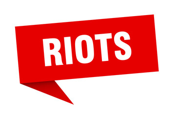 riots banner. riots speech bubble. riots sign