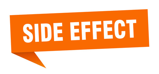 side effect banner. side effect speech bubble. side effect sign