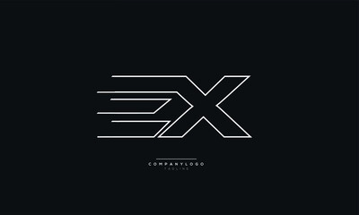 EX Letter Logo Alphabet Design Icon Vector Symbol