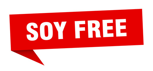 soy free banner. soy free speech bubble. soy free sign