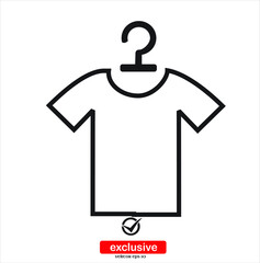 T-shirt Icon.Flat design style vector illustration for graphic and web design.
