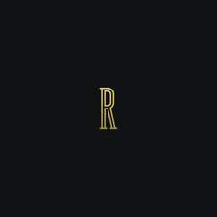 Creative modern elegant trendy unique artistic R RR initial based letter icon logo.