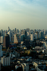 hight view  in bangkok thailand city scape