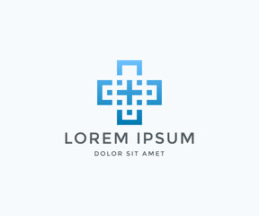 Medical cross logo design template