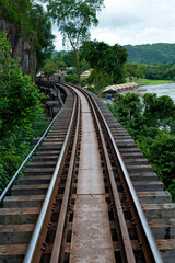 Fototapeta na wymiar World War 2 railways Kanchanaburi Thailand