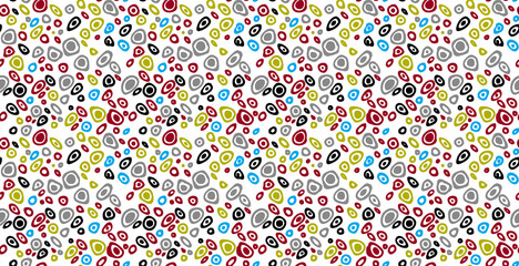 Seamless pattern with spring flowers and leaves. Hand drawn background. floral pattern for wallpaper or fabric.