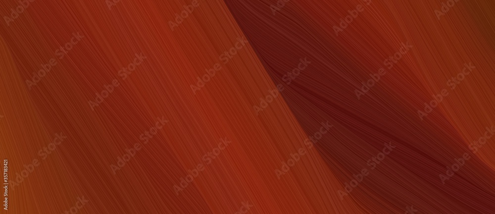 Poster artistic curved speed lines background or backdrop with chocolate, dark red and saddle brown colors.