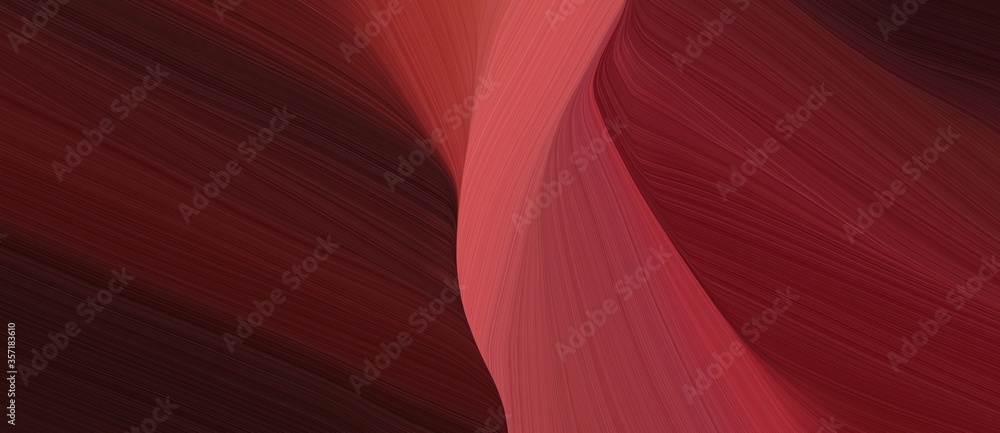 Poster beautiful wild curved speed lines background or backdrop with very dark pink, moderate red and dark 