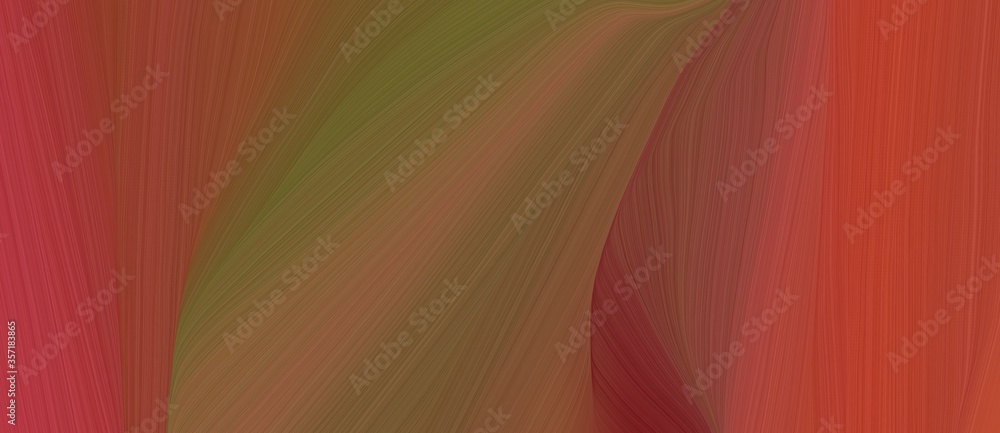 Poster beautiful dynamic curved speed lines background or backdrop with brown, sienna and pastel brown colo