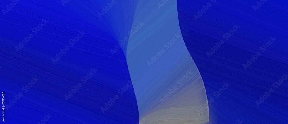 Aufkleber abstract curved speed lines background or backdrop with dark blue, steel blue and slate gray colors.