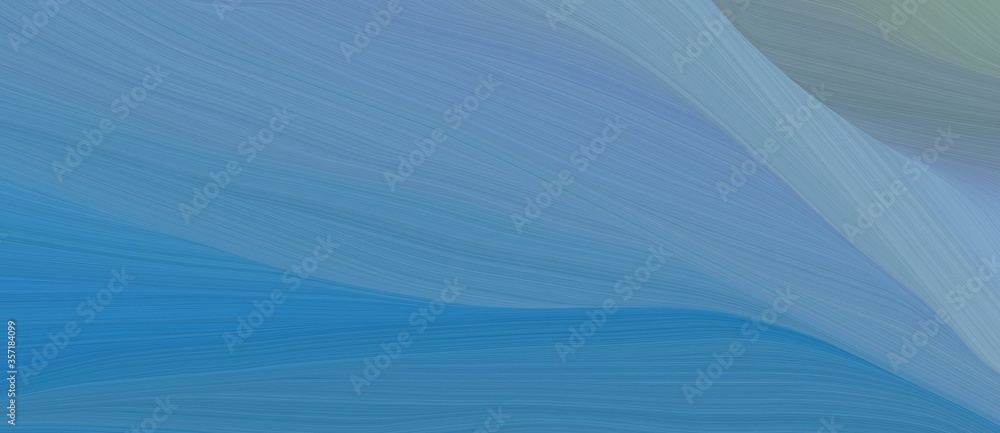 Leinwandbilder creative curved speed lines background or backdrop with steel blue, cadet blue and slate gray colors
