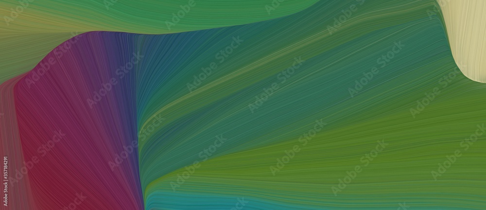 Aufkleber artistic curved speed lines background or backdrop with dark olive green, old mauve and tan colors. 