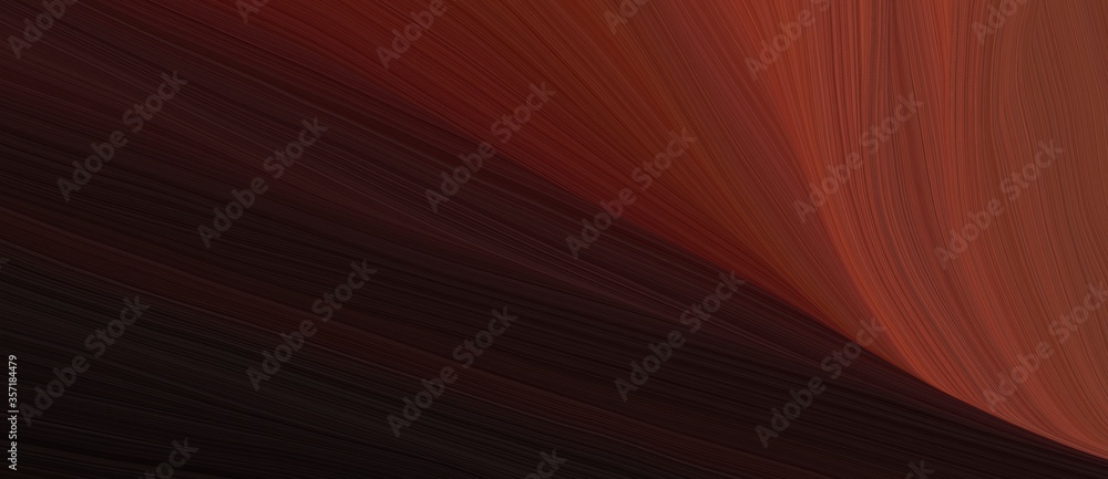 Aufkleber artistic curved speed lines background or backdrop with saddle brown, dark red and very dark pink co