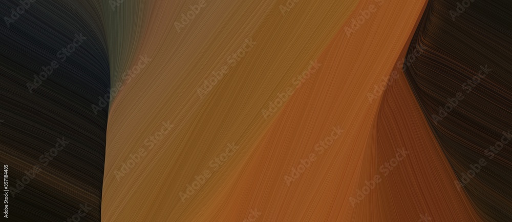 Aufkleber abstract curved speed lines background or backdrop with brown, very dark green and old mauve colors. can be used as header background