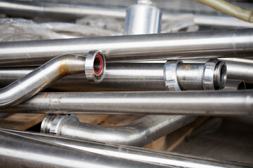 Stainless steel pipe in canned food factory