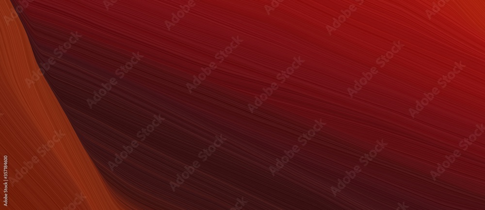 Poster artistic curved speed lines background or backdrop with dark red, maroon and firebrick colors. can b