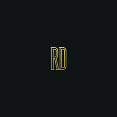 Creative modern elegant trendy unique artistic RD DR R D initial based letter icon logo.