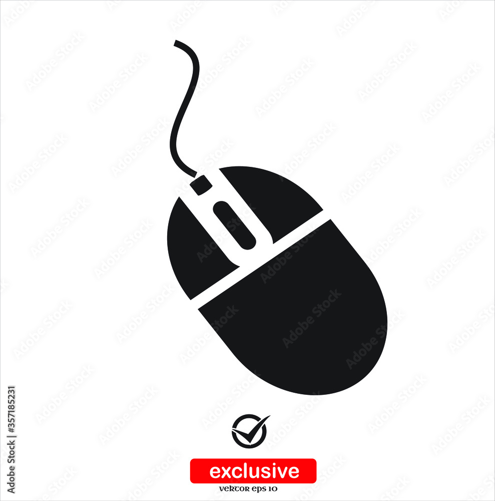 Poster mouse icon.flat design style vector illustration for graphic and web design.