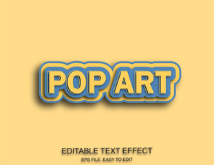 Editable text effect modern style