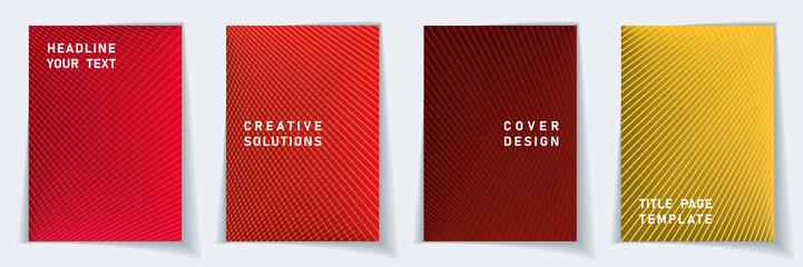 Halftone covers set vector graphic design